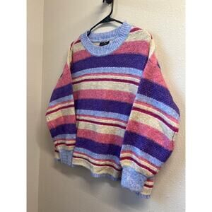 Jessica Simpson Striped Soft Portia Sweater baby Lavender Plus Size 2X